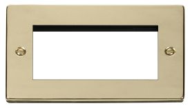 VPBR312  Deco Victorian Double Plate (Quad Media Module Aperture)